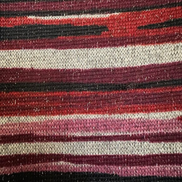 Lane Bryant black, maroon, and pink pattern faux wrap midi dress Sz 10/12 NWT - Picture 8 of 8